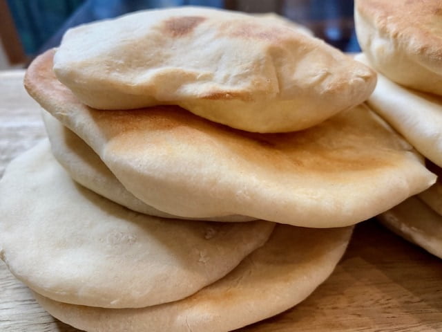 homemade pita bread