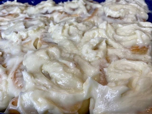 Cinnamon Rolls with cream cheese frosting