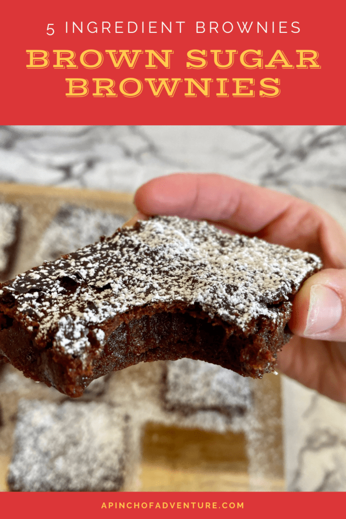 This is a 5 ingredient dessert recipe and it so easy! These chewy brownies from scratch are the best homemade brownies and it is an easy brownie recipe. Brown sugar brownies are simple fudgy brownies and they are the best brownies EVER