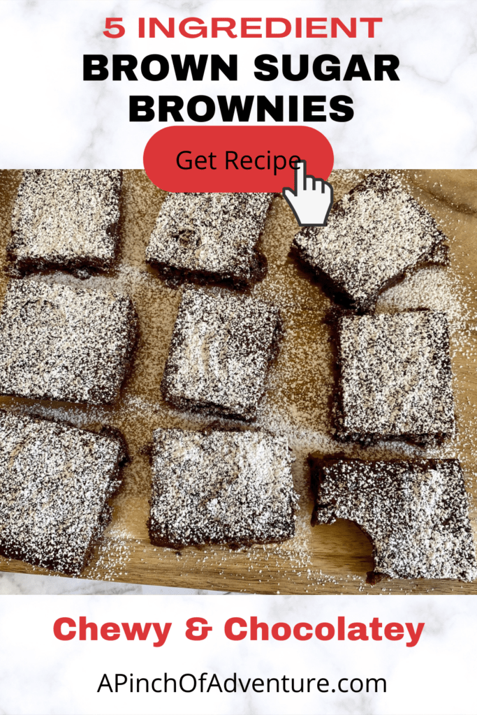 This is a 5 ingredient dessert recipe and it so easy! These chewy brownies from scratch are the best homemade brownies and it is an easy brownie recipe. Brown sugar brownies are simple fudgy brownies and they are the best brownies EVER