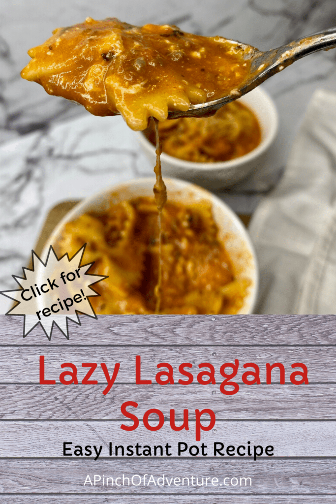 Looking for ways to make Instant Pot recipes easy? Check this amazing Instapot recipe out! Instant pot lazy lasagna is the best pasta recipe to make in the Instant Pot. Lasagna soup is ready in minutes and this recipe for lazy lasagna uses jarred pasta sauce. Pressure cooker recipes can be so easy, and this is the best lasagna soup recipe! Lasagna soup Instant Pot recipe is perfect for a quick dinner for the family. Make instant pot pasta recipes easy! This is one of the best instant pot recipes with jar sauce